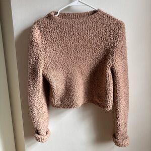 Aerie Textured Brown Sweater